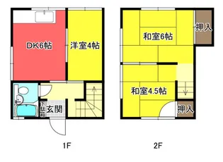 福光アパートB【1階】の間取り