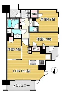 レーベン東川口GRANDEST【14階】の間取り