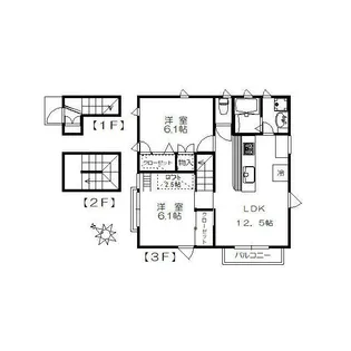 レゾンデートル III【3階】の間取り