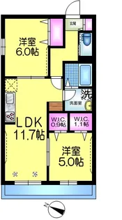 WISTERIA ウィステリア【2階】の間取り