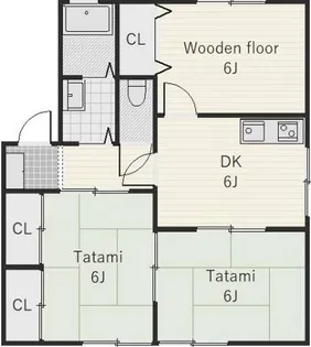 サンシャインハラB【1階】の間取り