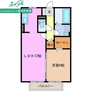 ソシア ヴィルヌーヴ アン【2階】の間取り