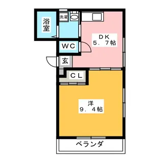 野田ハイツ【2階】の間取り