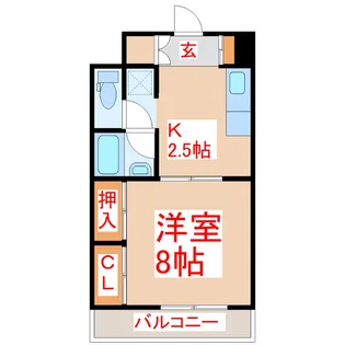 東カングランドマンション第一南林寺シーサイド【8階】の間取り