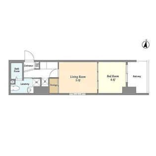 アクシーズタワー大門町【5階】の間取り