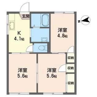 フラッツJ’s【1階】の間取り