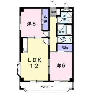 メルヴェール昆陽【4階】の間取り