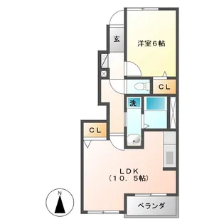 フィオーレ【1階】の間取り
