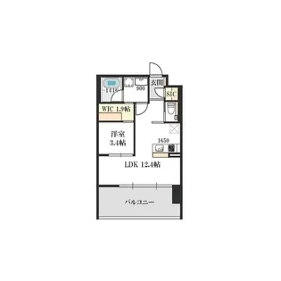 ベネチア天満橋【13階】の間取り