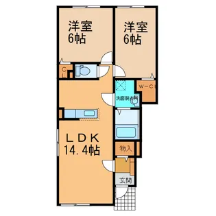 プリムローズII【1階】の間取り