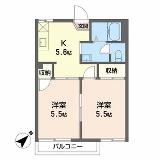 ジュネス喜多山【1階】の間取り