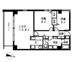 エスプリコート弦巻【2階】の間取り