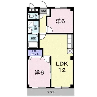 プリシェール藤原台【1階】の間取り