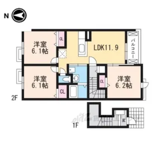 ジョイアルミュールC棟【2階】の間取り