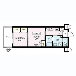 レーヴ新井【2階】の間取り