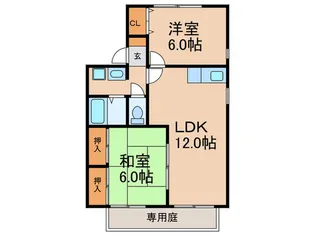 セジュールひろかわE【1階】の間取り