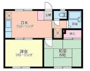 エヴァンス上鶴間【1階】の間取り