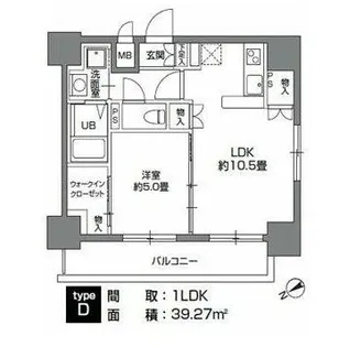 カスタリア三ノ輪【8階】の間取り