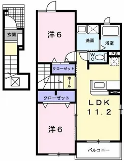 ジェルメ・フィオーレ I【2階】の間取り