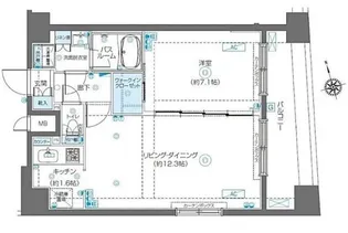 ZOOM渋谷富ヶ谷【14階】の間取り