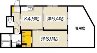 カーザ アルタ【1階】の間取り