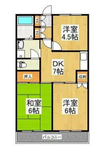 キャッスル向ヶ丘【1階】の間取り