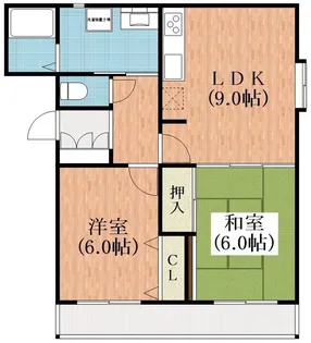 ディマーンシュ阿倍野【3階】の間取り
