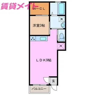 ラトゥール川越【1階】の間取り