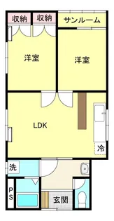 北沢アパート1号棟【1階】の間取り