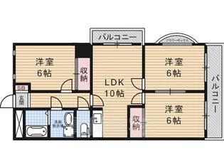 ルミエール天王寺【4階】の間取り