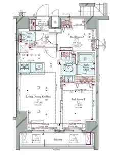 コンシェリア町屋【11階】の間取り