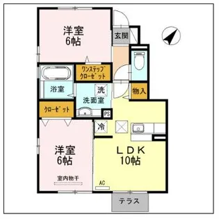 ディアコート浜道I【1階】の間取り