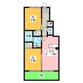 アムール エスポア【1階】の間取り