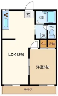 豊ハイツ【1階】の間取り
