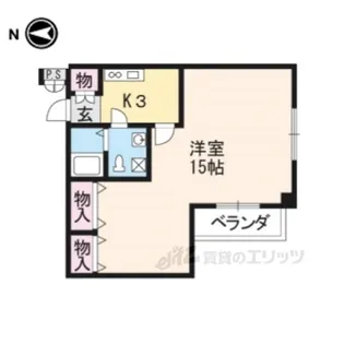 デ・アッシュ西京極【3階】の間取り