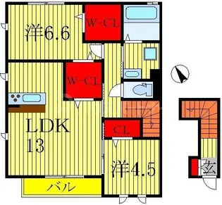 フェリエ【2階】の間取り