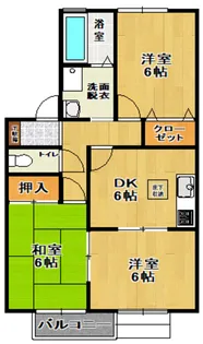 サンパレス登戸【1階】の間取り