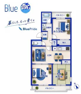 鎌倉グリーンヒルズ【4階】の間取り