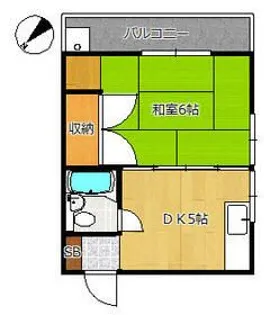 オグニアパートメント浜田山【1階】の間取り