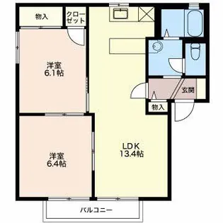 グリーンパストラル A【2階】の間取り