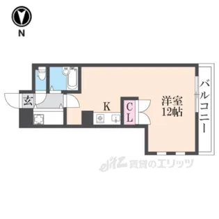 エリーフラッツ西ノ京【4階】の間取り