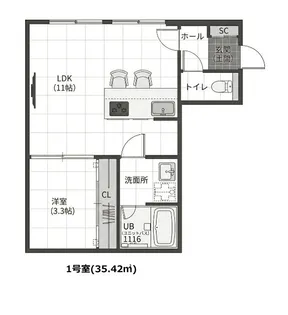 Verdure ヴェルデュール【3階】の間取り