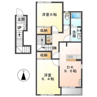 エバープレイス【2階】の間取り