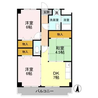 アメニティ三原【2階】の間取り