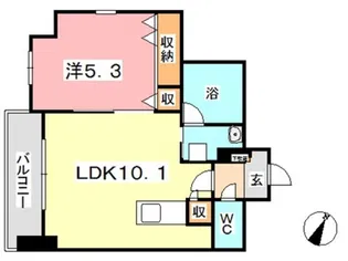 COCO川西町【4階】の間取り