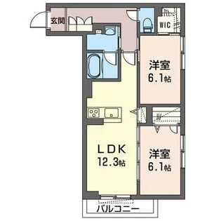 ルーチェ スール【2階】の間取り