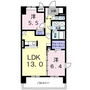プラティーク六町【9階】の間取り