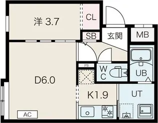 アンフィリット東札幌【1階】の間取り