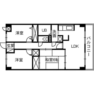 ミヤコハイツ十日市【4階】の間取り