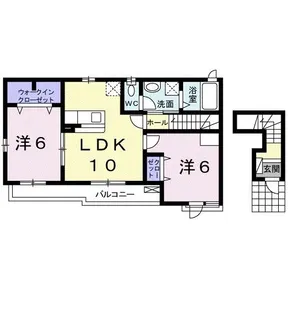 クローバー【2階】の間取り